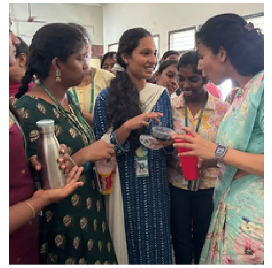 Interacting with WCC Homescience Students