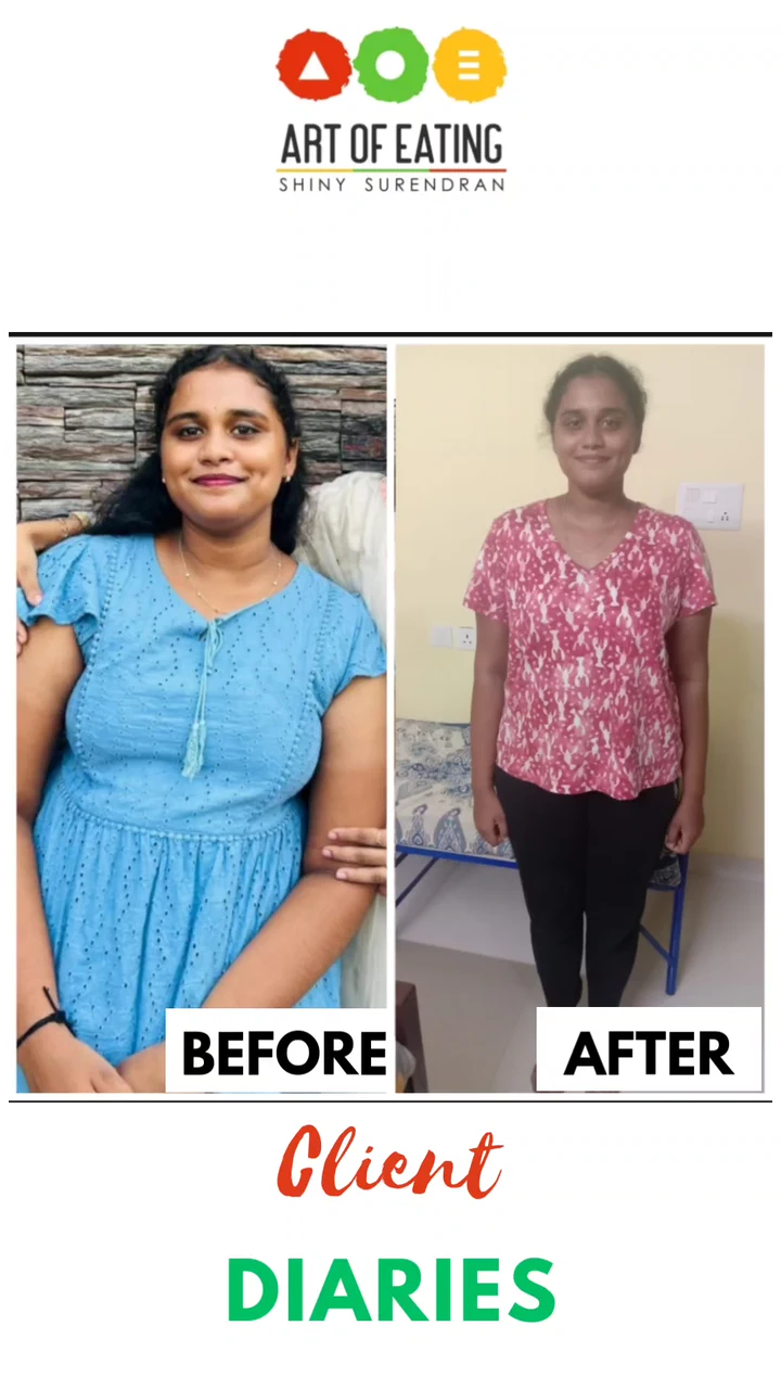 Art of Eating client diary before-and-after portrait