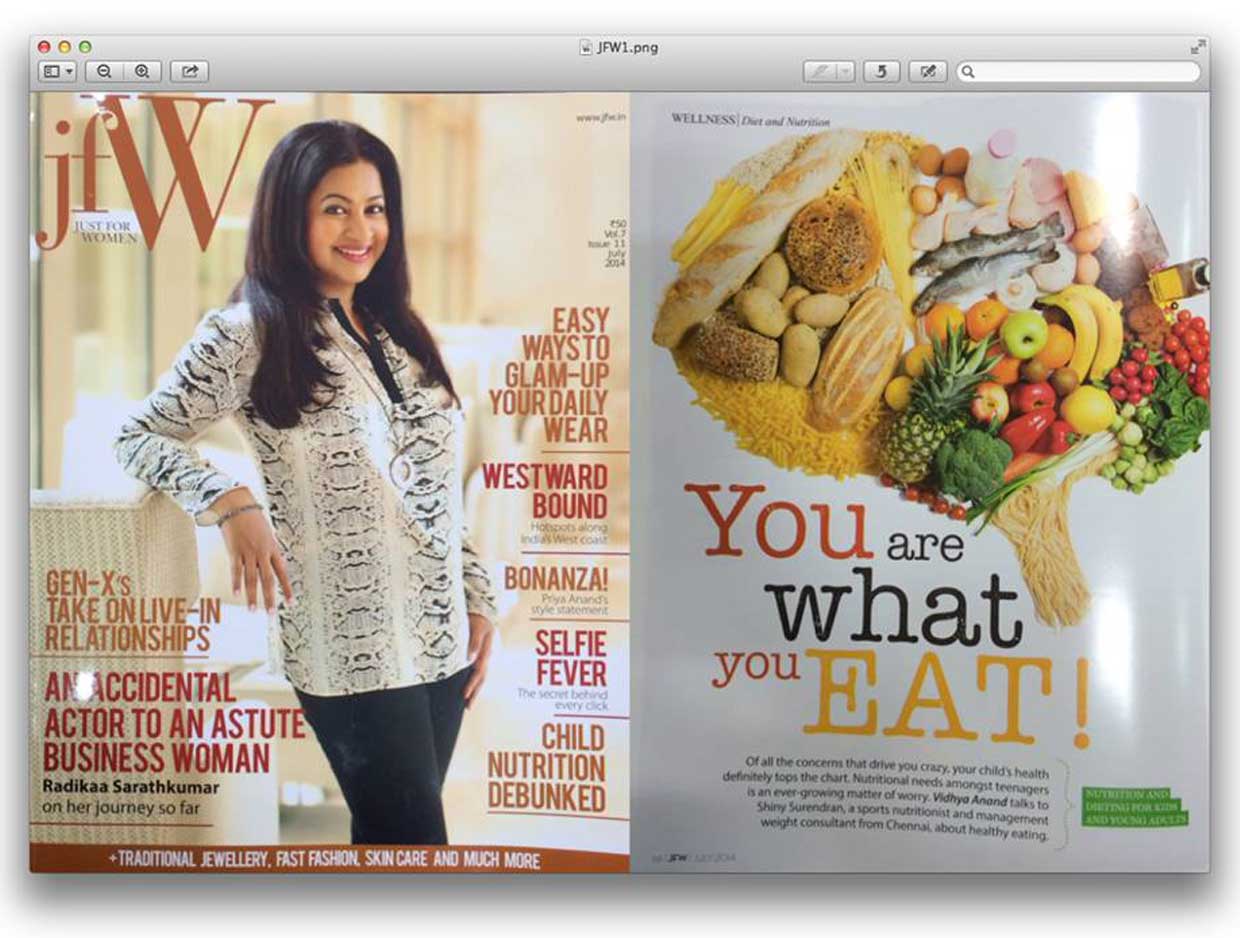 JFW 2014 — published feature involving Shiny Surendran